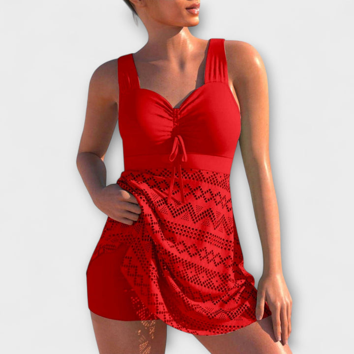 Sharon - Two-Piece Swimsuit Set with Skirt