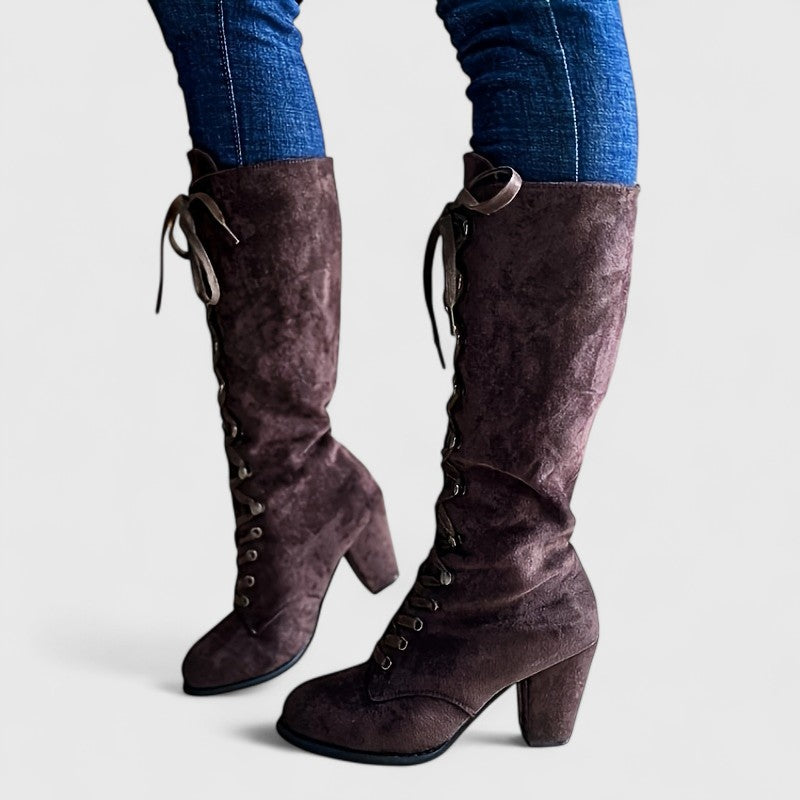 Marion | Velvet Elegance High Boots