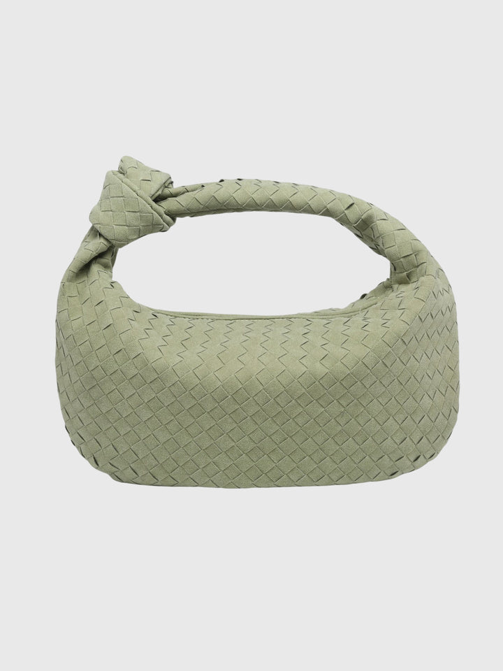 Celeste | Knotted Braided Medium Suede Bag