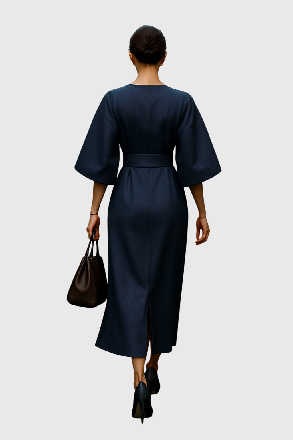 Claire - Elegant Wide-Sleeve Midi Dress
