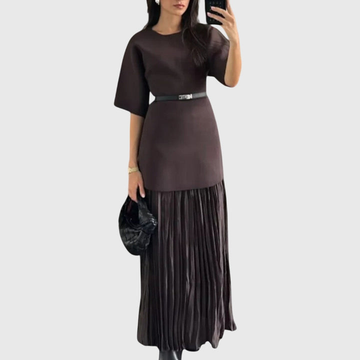 Claudia | Elegant Belted Maxi Dress