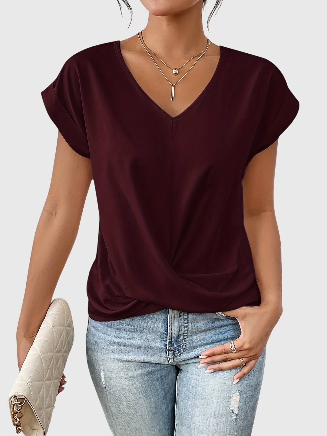 Blakely - Casual V-Neck Blouse