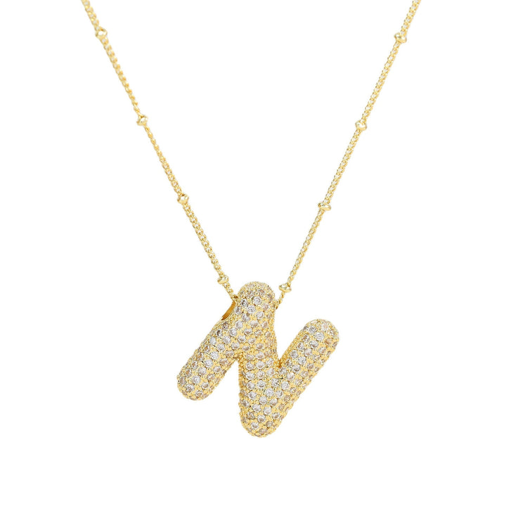 Savannah | Diamond Bubble Letter Necklace