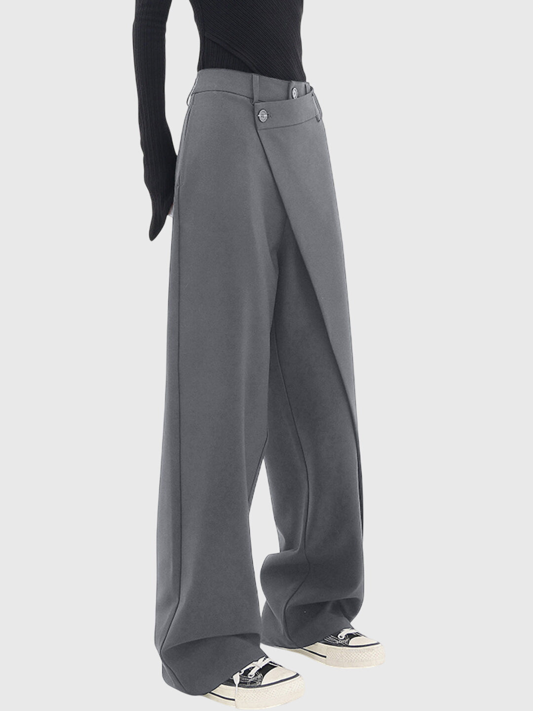 Avery - Asymmetric Wide Leg Trousers
