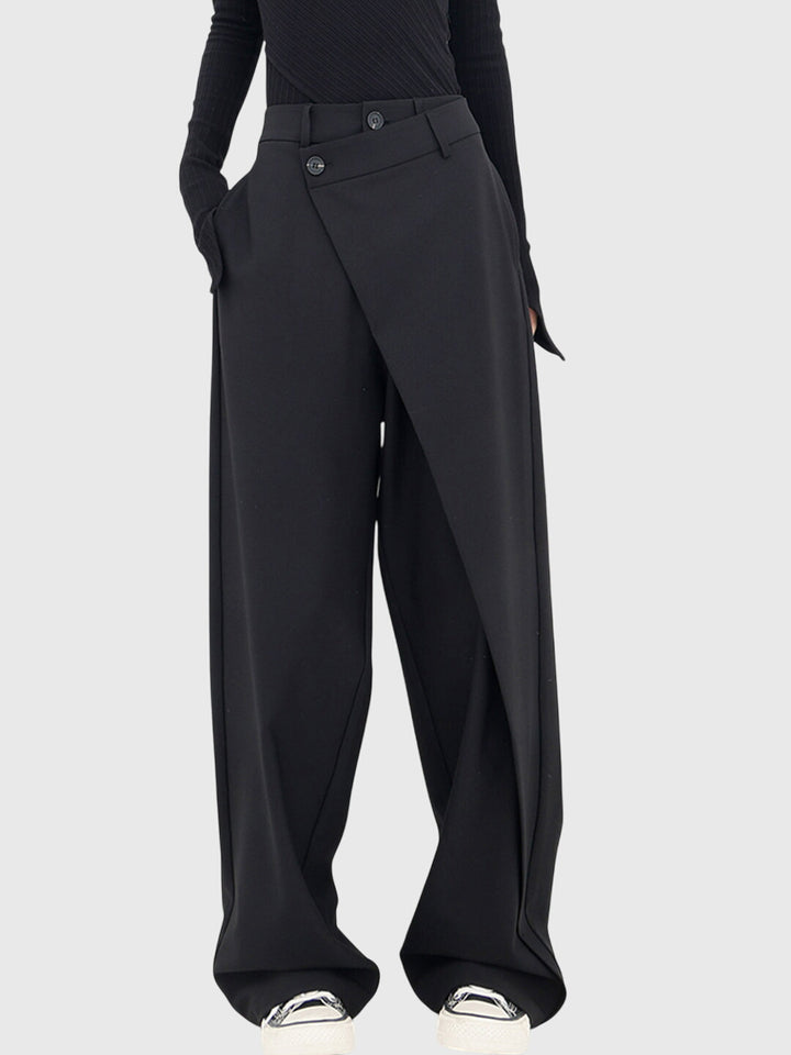 Avery - Asymmetric Wide Leg Trousers
