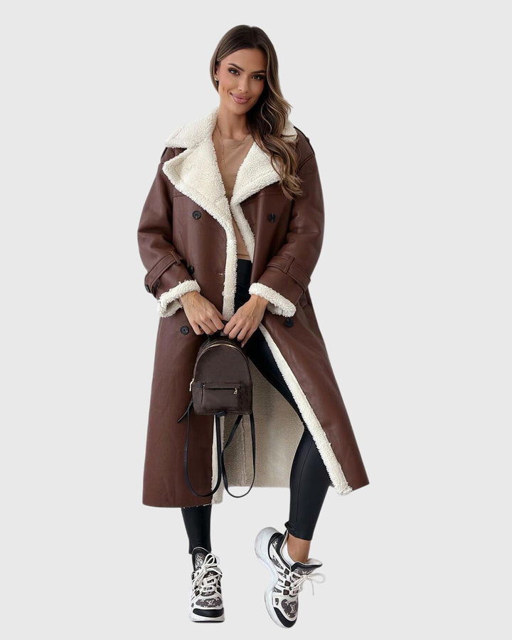 Beatrice - Borg Collar Long Coat