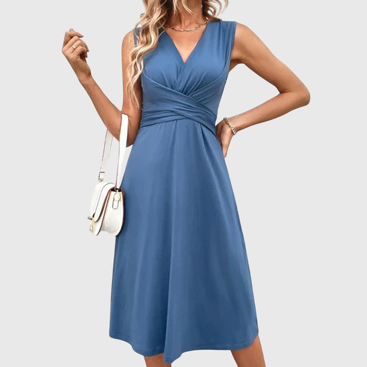Brenda - Women's summer dress with wrap neckline