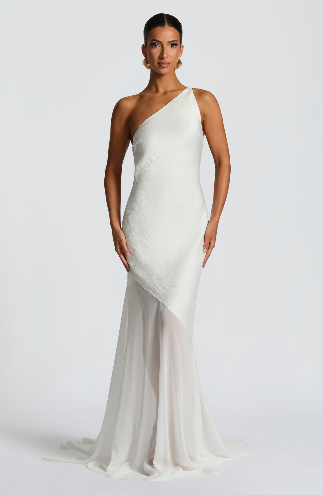 Carmen -  One-Shoulder Mesh Gown