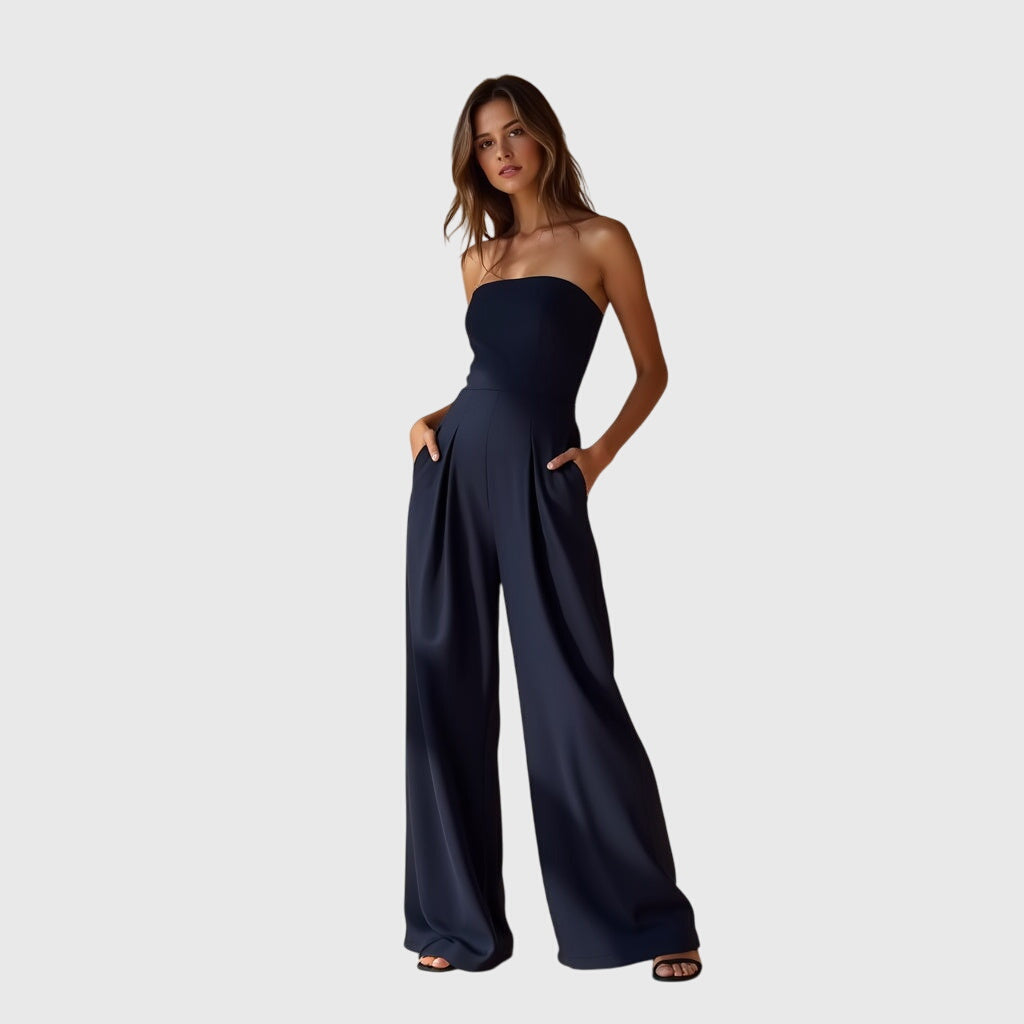 Alicia - Wide Leg Strapless Jumpsuit