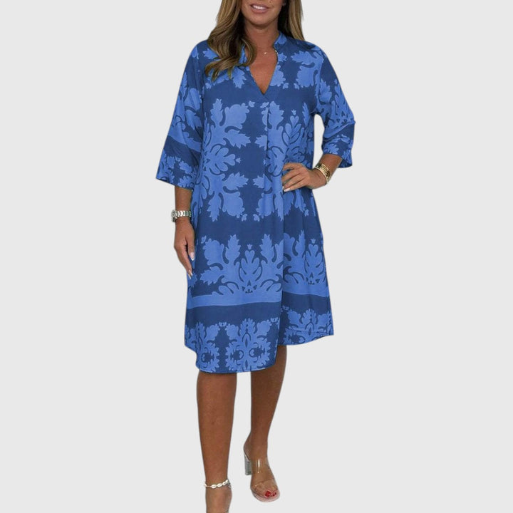 Ayse - Elegant Printed Midi Dress
