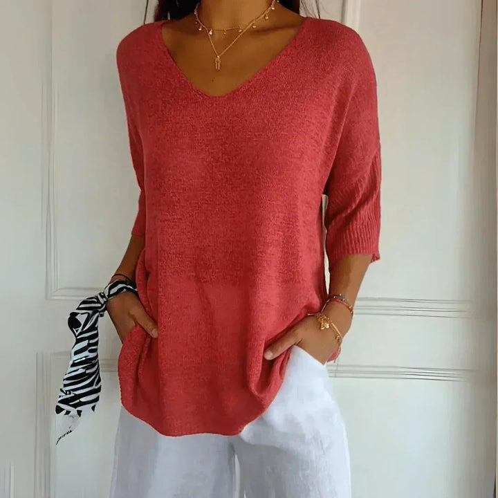 Maddie | Relaxed V-Neck Sweater