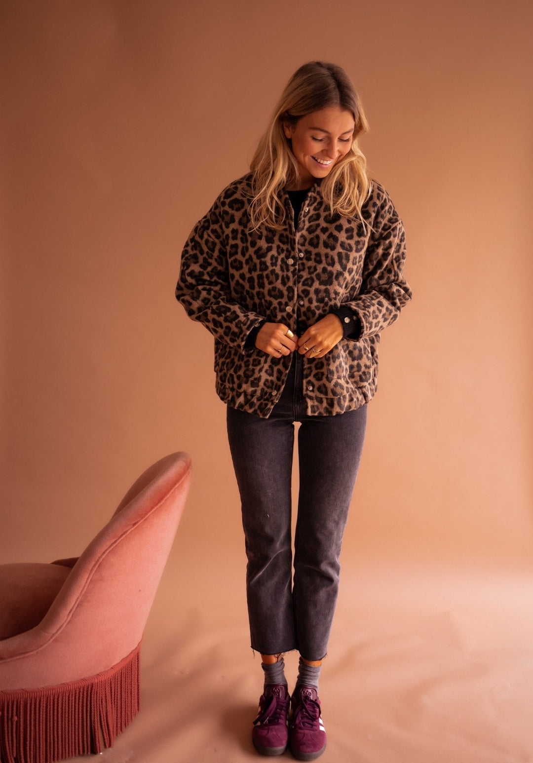 Savannah - Leopard Print Zip-Up Jacket