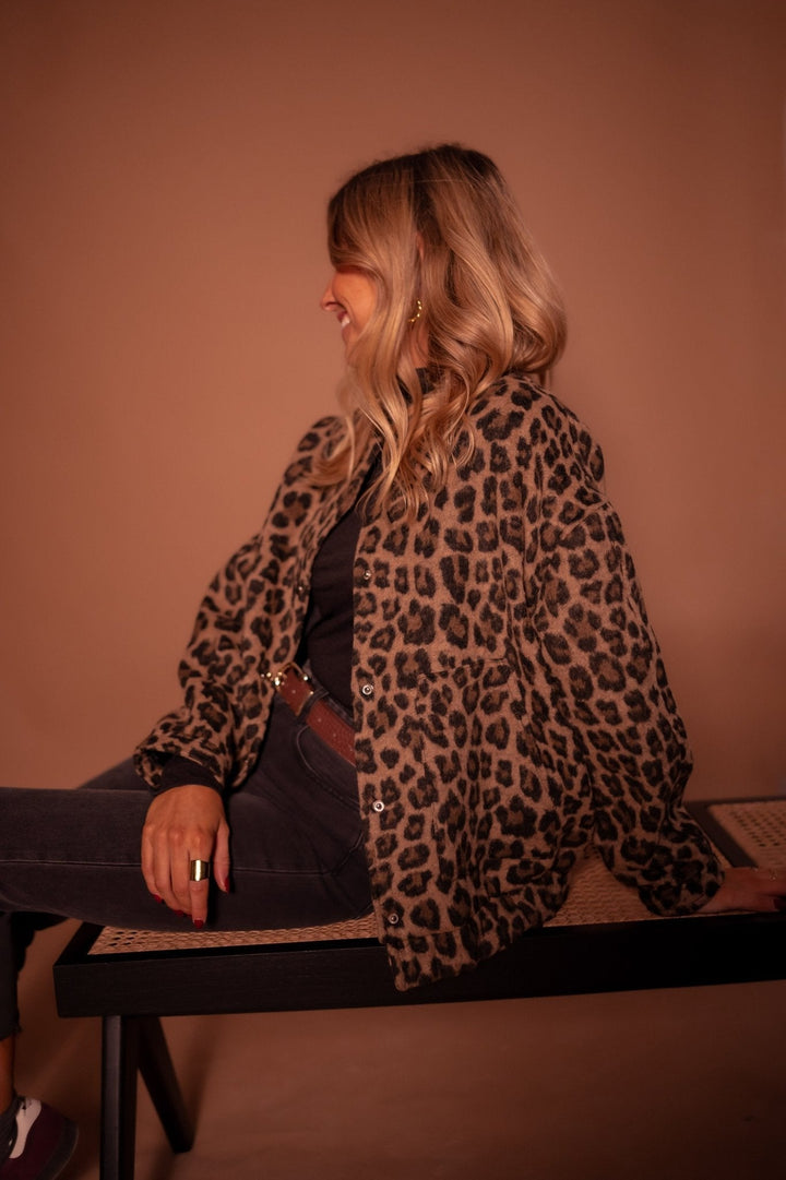 Savannah - Leopard Print Zip-Up Jacket