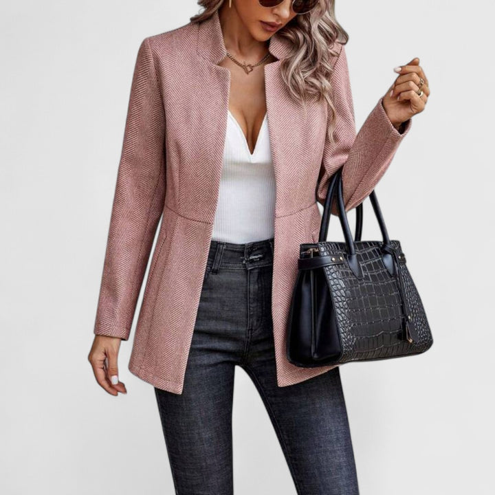 Amber - Plain Long-Sleeved Blazer